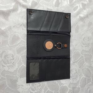 Harley Davidson Black Leather Wallet with Keychain